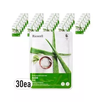 Ricocell Nature Recovery Aloe Mask Pack 23g*30ea/60ea/90ea 30ea