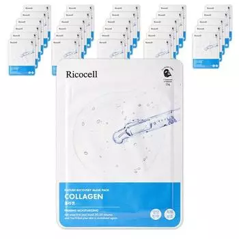 Ricocell Nature Recovery Mask Pack Collagen 23г, 30 шт, 1 шт Популярная корейская косметика