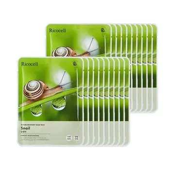 Ricocell Nature Recovery Snail Mask Pack 23г, 20 листов