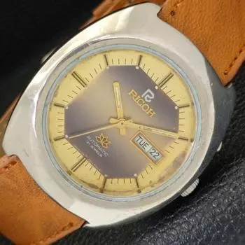 RICOH R31 AUTOMATIC JAPAN MENS DAY&DATE ORIGINAL DIAL WATCH a431955-2 R109-a431955