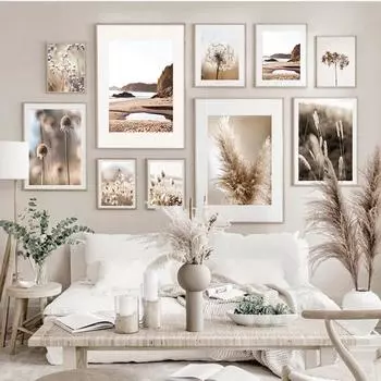 Рид Пейзаж Одуванчик Лось Холст Плакат Скандинавский Стиль Настенная Художественная Печать Холст Картины для Гостиной Спальни Фотографии Декор 21x30cm No Frame