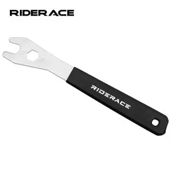 RIDERACE велосипедный педальный ключ прочный сверхдлинная ручка для горного велосипеда MTB установка и снятие гаечный ключ инструмент для ремонта 15 мм чёрный