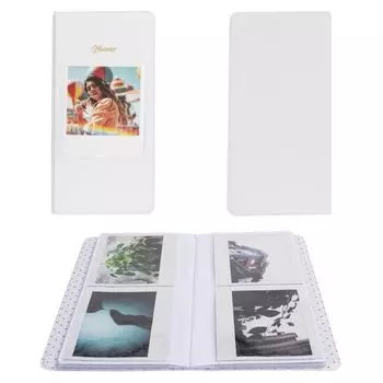 Rieibi FUJIFILM Instax Cute Instax Совместимость с Polaroid Instax Instax Album Вмещает 64 дюйма Также может хранить визитные карточки и наличные Instax Wide 400 белый