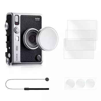 Rieibi instax mini evo защитная пленка из закаленного стекла защитная пленка для объектива поставляется с ремешком для предотвращения падения царапин грязи царапин легко