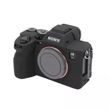 Rieibi Sony Sony A7R5 текстурированный прочный чехол для камеры, совместимый только с беззеркальными камерами Чехол для корпуса Силиконовый чехол с отверстием для штатива Сменный легкий