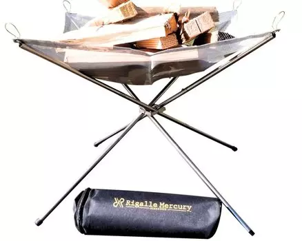 Rigalle Mercury помещается в большую сетку для костра 56 см, костер для 1-6 человек, 56 см x 56 см x 43 см, рюкзак, квадратный, подставка, подставка, подставка, люди, (ширина)