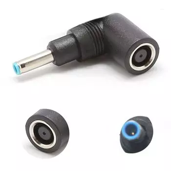 Right Angle Blue Tips 7.4*5.0mm To 4.5*3.0mm Converter Power Charger Connector Plug Laptop Adapter чёрный