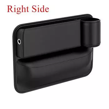 Right Car Console Side Seat Filler Organizer Crevice Catcher Stow Box Cup Holder