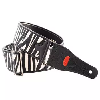 RightOn STRAPS Ремень для гитары Ширина 6 см, Длина 95-150 см ЗЕБРА БЕЛАЯ []