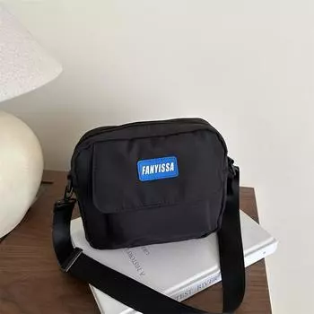 Riharajuku ретро модная нейтральная женская маленькая сумка для девочек спортивный стиль простая универсальная сумка-мессенджер мужская белый