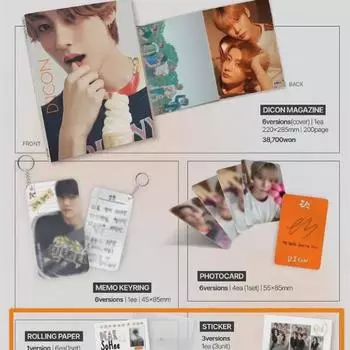 Riize D Icon Wonbin B Версия с преимуществами Weverse Запечатанный полный комплект