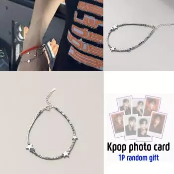 [RIIZE Style] Серебряный браслет со звездой Млечного Пути Surgical Steel_Small