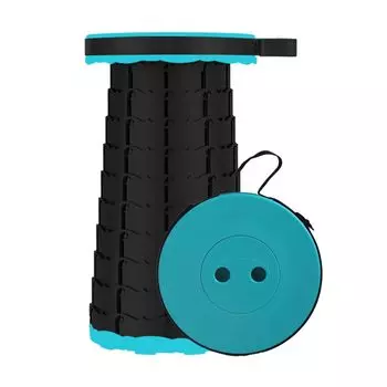 Rikopin Складной Высота Грузоподъемность Открытый Кемпинг Портативный Для Спорта На Открытом Воздухе Стул, Легкий, Маленький, Компактный, Регулируемый, Портативный, бирюзовый синий