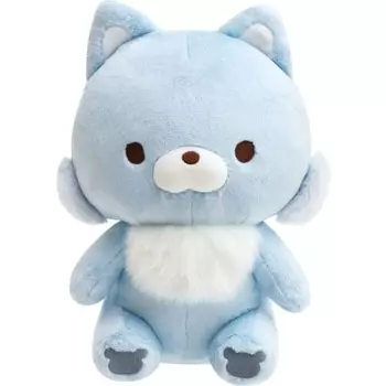 Rilakkuma Chiroikoguma Tight Stuffed Toy M Blue Wolf MF22101