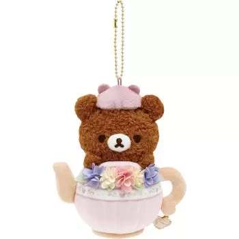 Rilakkuma Flower Tea Hanging Plush Toy Chiroikoguma MO43801 San-X [Korikogu s Time]