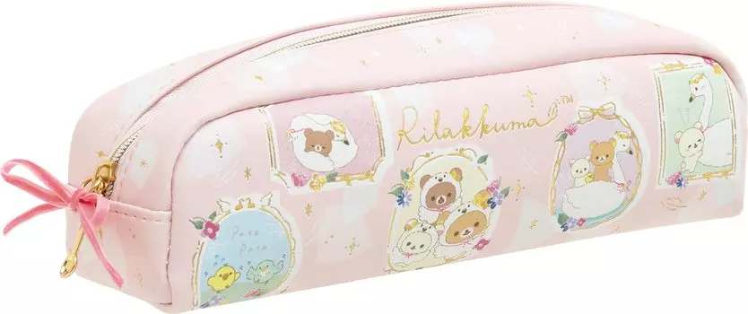 Rilakkuma и золотистый чехол для ручки PT09501 San-X Swan Flower