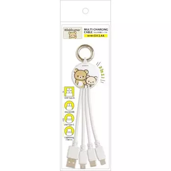Rilakkuma Multi Charger Cable EM32901 H145 x W45 x D15 мм San-X