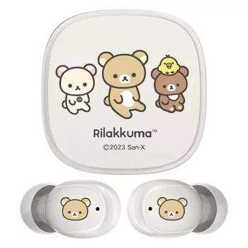 Rilakkuma полностью беспроводные наушники новейшие Bluetooth IPX4 водонепроницаемые SBC AAC кодек совместимый SX-BS75 (белый) 5.3 [Подарок/Представление/Милый/Пастельный
