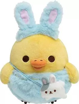 Rilakkuma Rabbit in a Flower Collectible Plush Toy Kiiroitori Little Garden