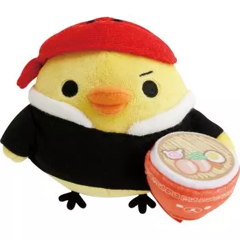 Rilakkuma Ramen Ramen Stuffed Toy Kiiroitori MO75801 H100 x W140 x D100mm San-X Whenever Goods
