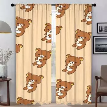 Rilakkumas Halloween Decoration Curtains for Living Room Curtain for Room 2 Panel Blinds Home Interior Curtains Shades Partition W50xH70cmx2pcs-CL