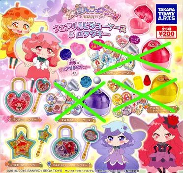 Rilu Rilu Fairilu Fairilu Bijou Case Lock Key 3 types types of lock keys & (3 only)