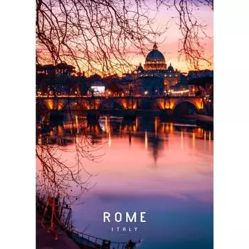 Рим Италия Ватикан Постер для путешествий Колизей Принт древней архитектуры Холст Картина Настенная картина Современный декор для офисной комнаты 21cm30cm NoFrame