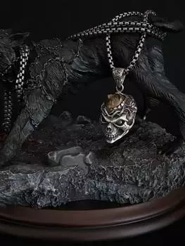 Riman Peripheral [Легенда о Мече Ветра] Подвеска-ожерелье Рыцарь Череп Личность Тренд Мужское и Женское Ожерелье Подарок