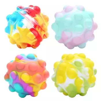 Rimikuru Push Pop Ball Push Pop Bubble Squeeze Ball Set Toy of (Set 4)