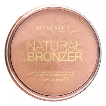 Rimmel London, natural bronzer, waterproof bronzing powder, 020 Sunshine, 0.49 oz (14 g)