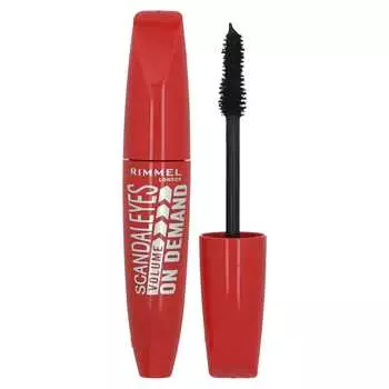 Rimmel London, Scandaleyes, тушь для ресниц Volume On Demand Clean, оттенок 001 Extreme Black, 0,4 жидких унций (12 мл)