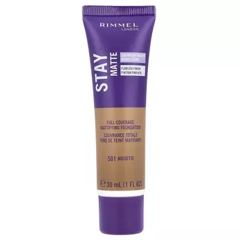 Rimmel London, Stay Matte, матирующая основа с полным покрытием, 501 Noise, 1 жидкая унция (30 мл)