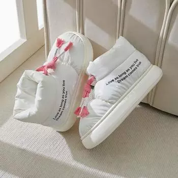 Rimocy непромокаемые зимние ботинки для женщин, удобные теплые зимние ботинки с мягкой подошвой, женские утолщенные плюшевые повседневные прогулочные туфли 36-37 белый