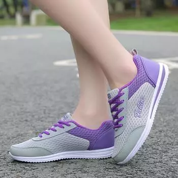 Rimocy разноцветные дышащие кроссовки женские осенние легкие сетчатые туфли на плоской подошве женские нескользящие повседневные спортивные туфли для женщин 35 красный