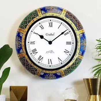 Римские аналоговые деревянные настенные часы с расписанным вручную циферблатом для спальни гостиной