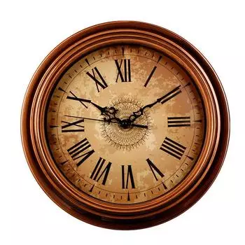 Римские цифровые настенные часы в стиле ретро, большие антикварные иглы, кварцевые настенные часы, винтажные бесшумные настенные часы для домашнего декора, односторонние 12 inch коричневый