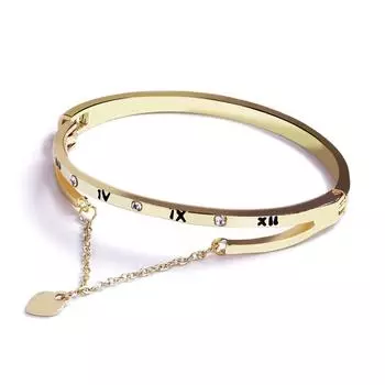 Римские цифры Любовь Кисточка Кулон Браслет Модный Браслет Ретро Женский Кристалл Ювелирные Изделия розового золота