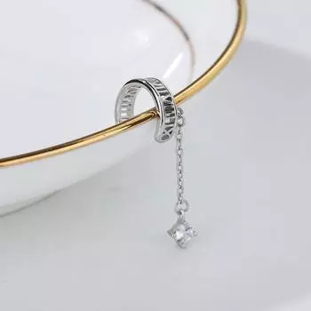 Римские цифры полые серьги клипса кисточка темперамент без пирсинга евангельские серьги новый стиль для женщин