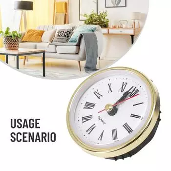 Римские цифры Вставки Механизм Кварцевые часы Вставка 1 шт 65MM Золотой цвет серебряный