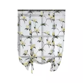 Римские цветочные шторы для кухни, тюль, прозрачная панель, занавеска для окна спальни 100*160cm розовый