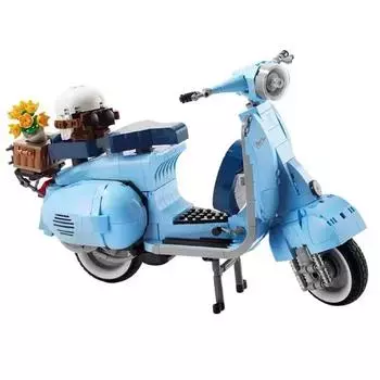 Римские каникулы, технические Vespas 125 MOC 10298, мотоцикл, город, строительные блоки, модель кирпича, игрушки для детей, подарок для мальчиков
