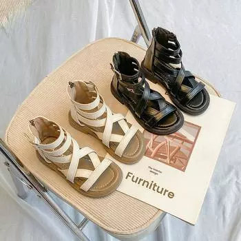 Римские сандалии для девочек, летняя детская пляжная обувь 2023 г. 26