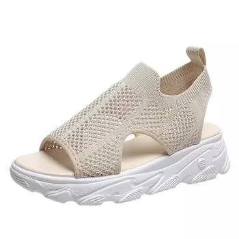 Римские толстые женские крутые ботинки, сандалии, женская обувь на сетчатой подкладке, новинка 2022 года, летние новые спортивные сандалии для бега, женская обувь больших размеров 35-42 39