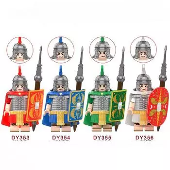 Римский центурион солдат тяжелая пехота строительные блоки Тевтонские рыцари фигурки героев рождественские игрушки для детей