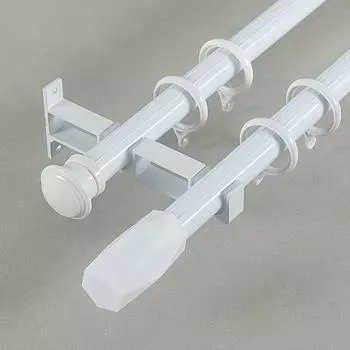 Римский карниз из утолщенного алюминия - Двойной/Одинарный с боковым креплением