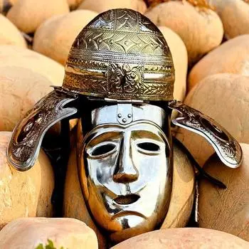 Римский кавалерийский шлем Имперская галльская маска шлем галеа Средневековый римский шлем Маска для лица шлем Древнеримский шлем-реконструкция