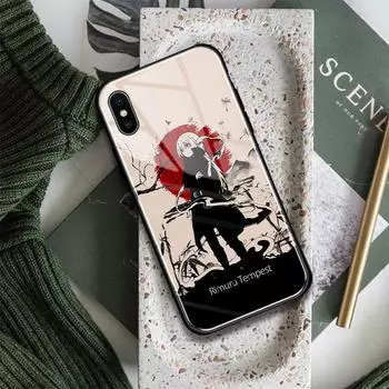 Rimuru Tempest аниме художественное стекло, мягкий силиконовый чехол для телефона, чехол для iPhone SE 6s 7 8 Plus X XR XS 11 12 13 Mini Pro Max iPhone 6 6s&Tempered Glass case