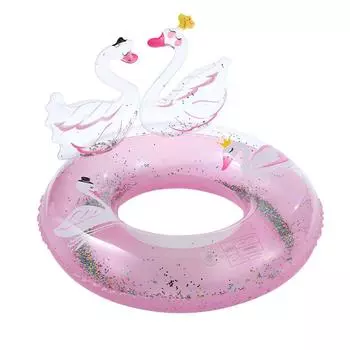 Ring Childrens Swimming Thickened Cute Sequin Threedimensional Swan Water Toy NO.60(10-25KG)