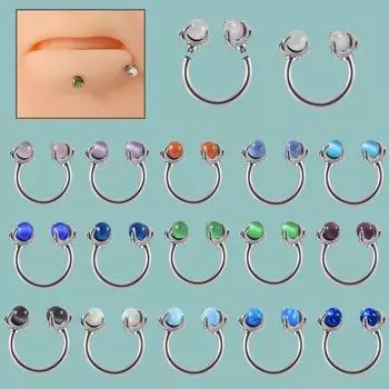 Ring Indian Style Crystal Piercing Clip Fashion Body Jewelry Septum Piercings Dragon Claw Nose Ring I
