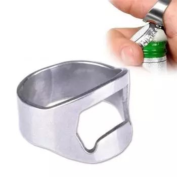 Ring-shape Bottle Beer Opening 22mm Mini Bottle Opener Creative Stainless Steel Finger Ring Remover Kitchen Gadgets Bar Tool